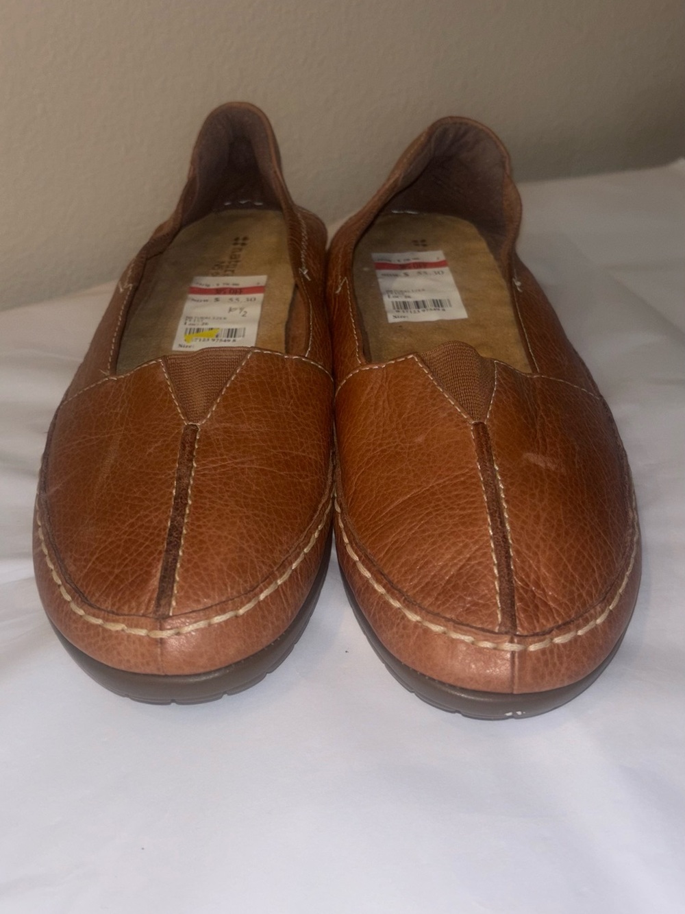 NEW naturalizer womens shoes 10.5 Feist SOFT Cognac Leather Loafers